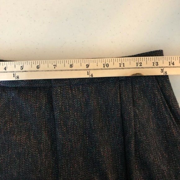 Ann Stevens Womens Pants Blue High Rise Pleated 12 - Picture 4 of 9
